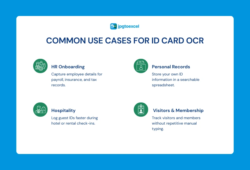 Common Use Cases of Converting ID Card to Excel