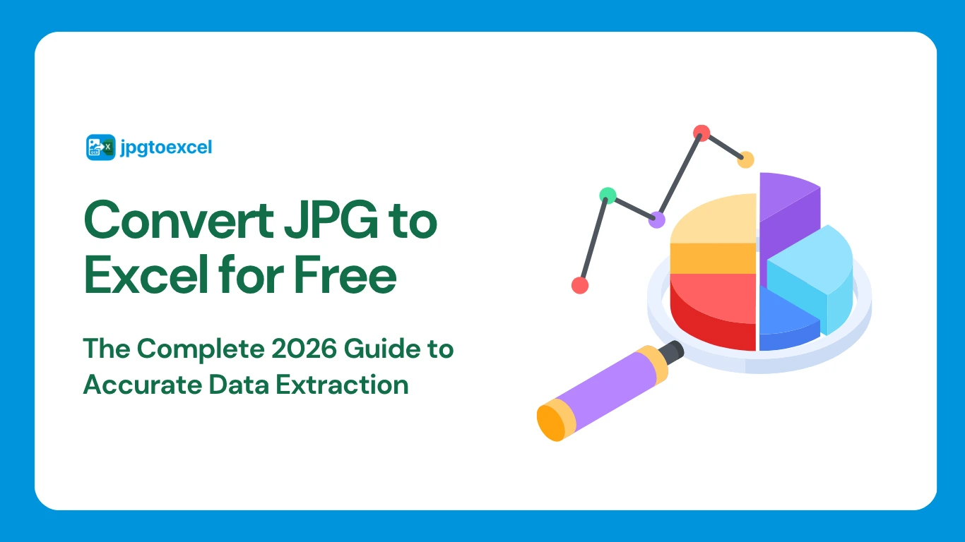 Convert JPG to Excel for Free: 2026 Guide to Fast Data Extraction