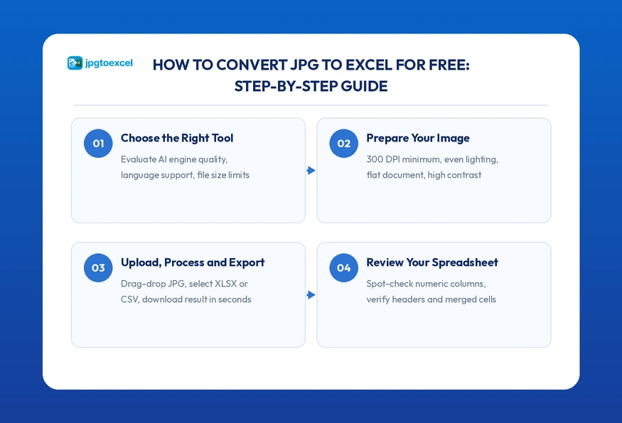 How to Convert JPG to Excel for Free: Step-by-Step Guide