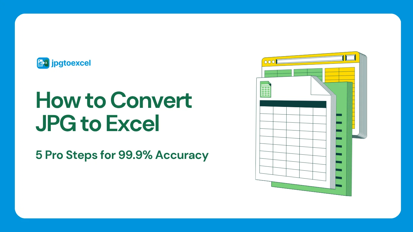 Advanced JPG to Excel Conversion: 5 Pro Steps for 99.9% Accuracy