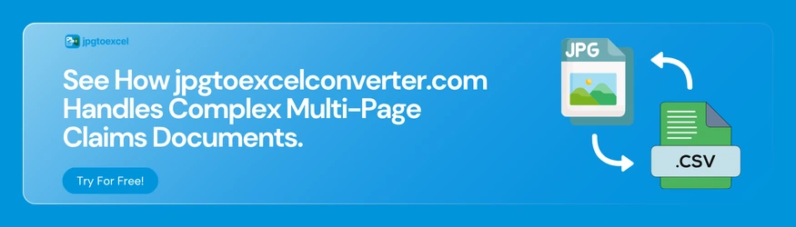 See how jpgtoexcelconverter.com handles complex multi-page claims documents.